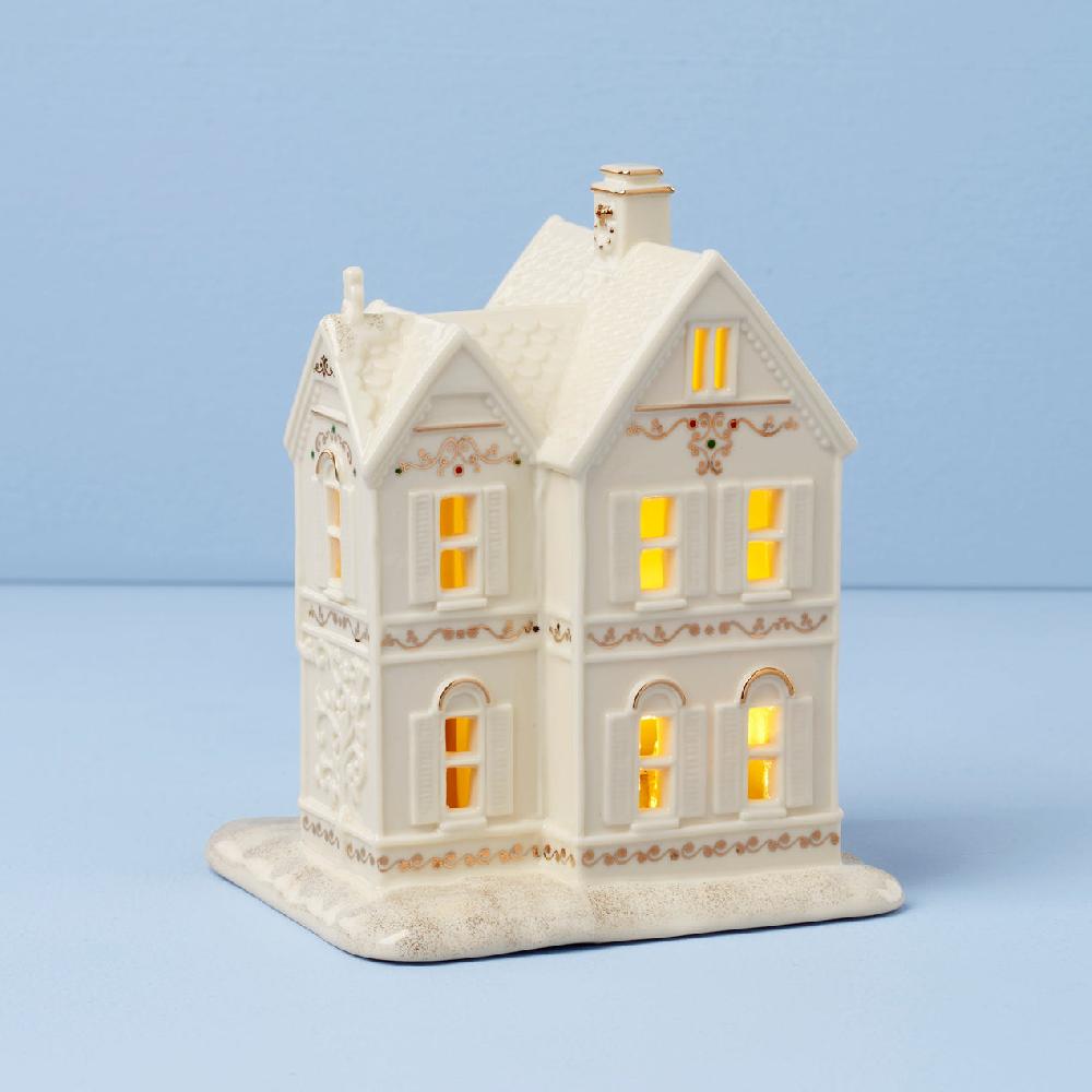 Reed & Barton Mistletoe Park Lit Victorian House