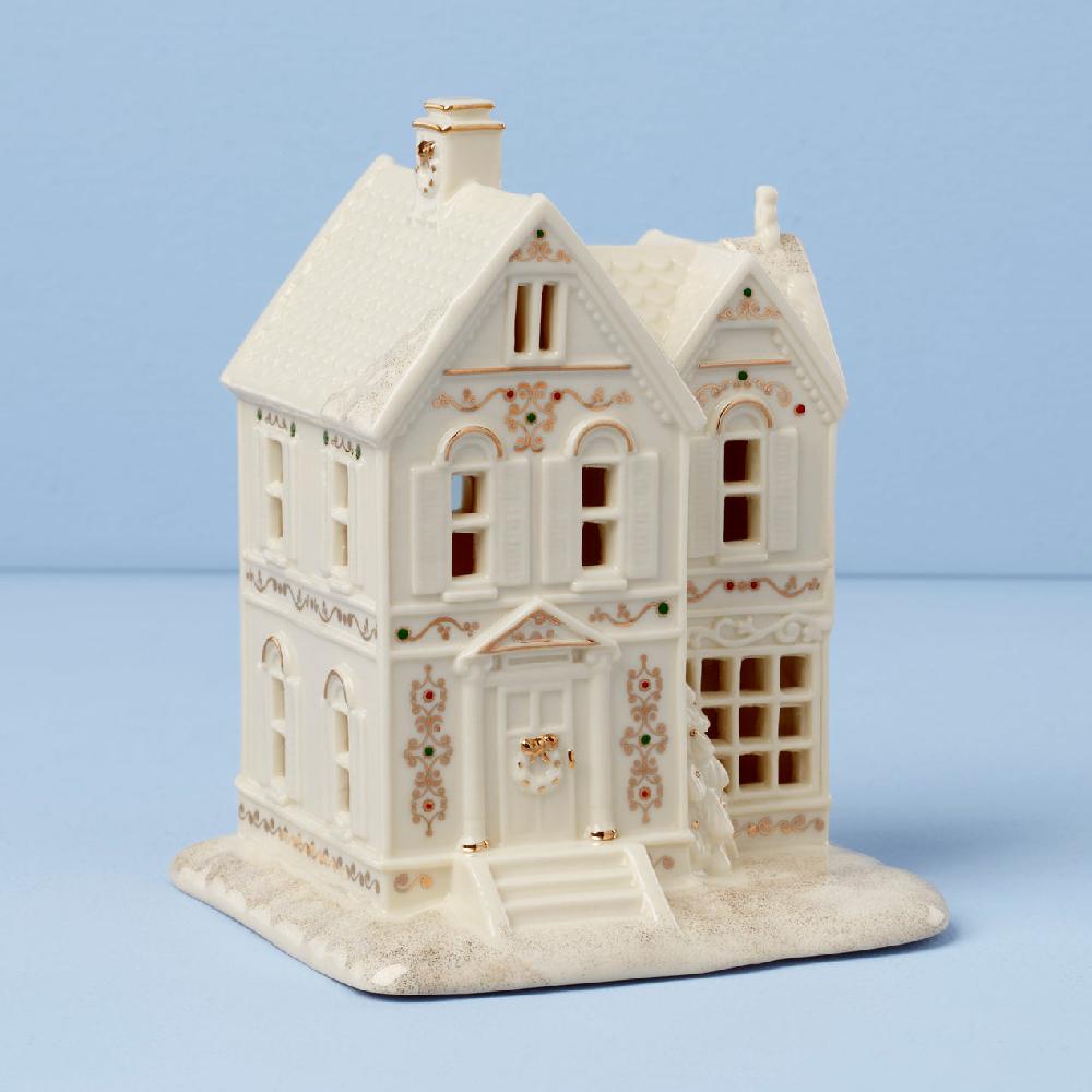 Reed & Barton Mistletoe Park Lit Victorian House