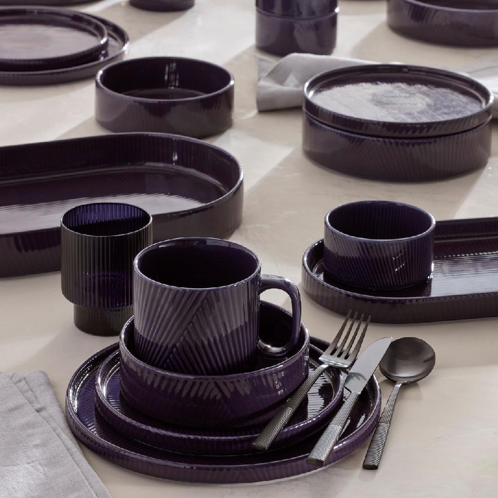 Reed & Barton Modulus Nightshade Mugs - Set Of 4