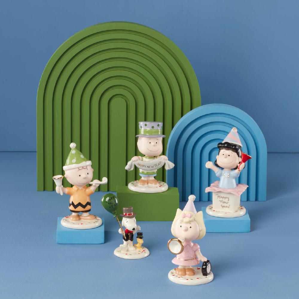 Reed & Barton Peanuts 5-Piece New Year Figurine Set