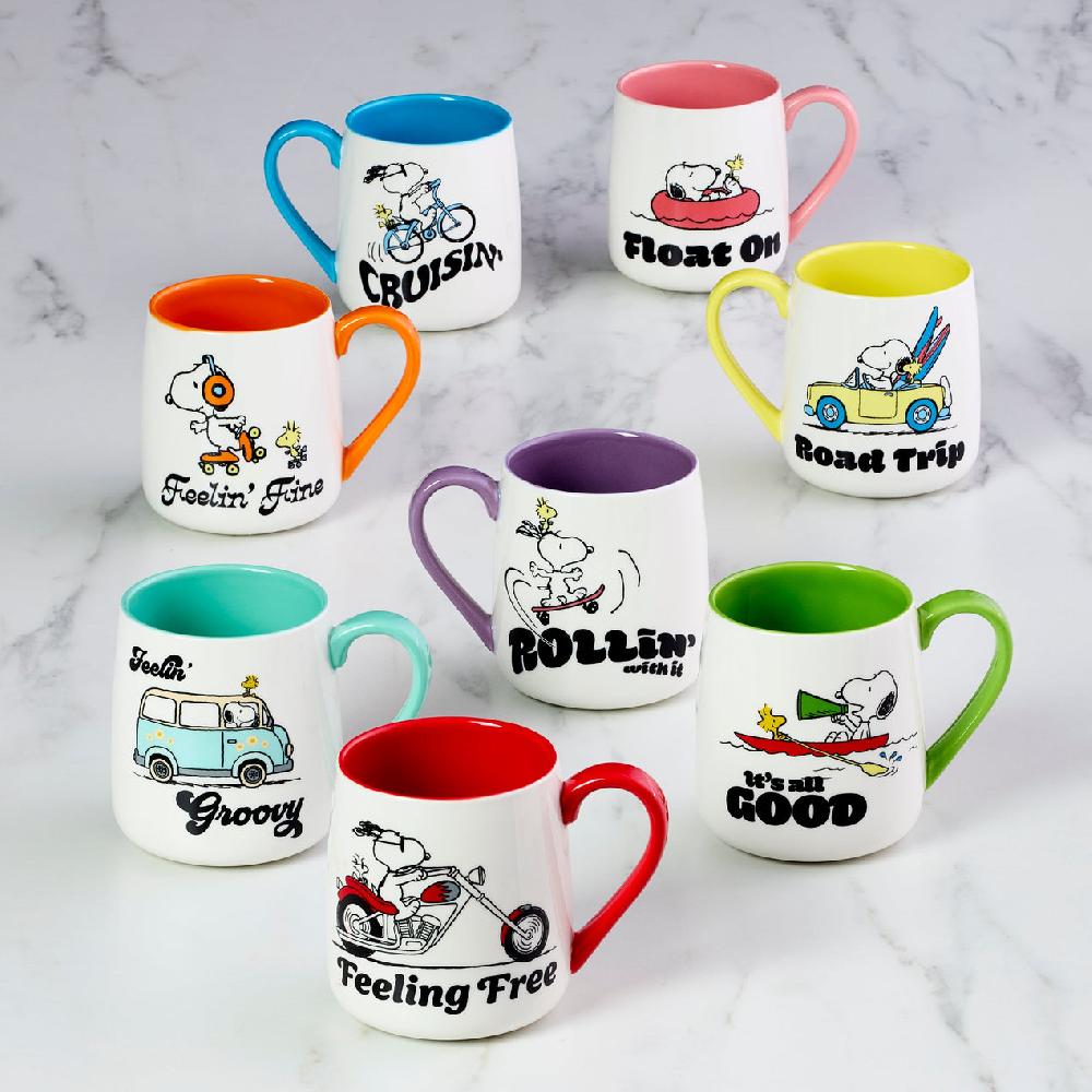 Reed & Barton Peanuts Mugs - Set Of 2 - Rollin'-All Good
