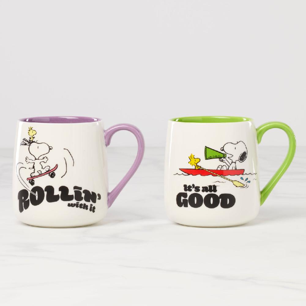 reed & barton Peanuts Mugs - Set of 2 - Rollin'-All Good
