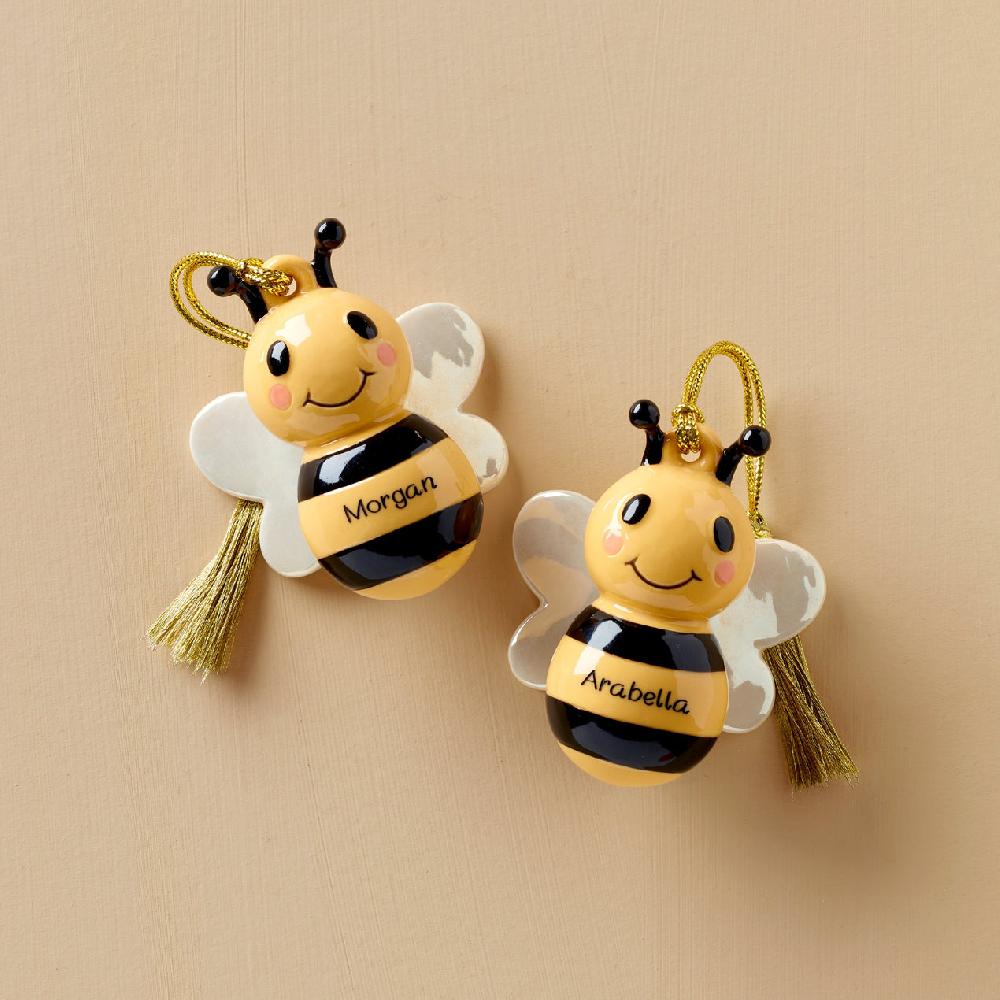 reed & barton Personalized Bees 2-Piece Ornament Set