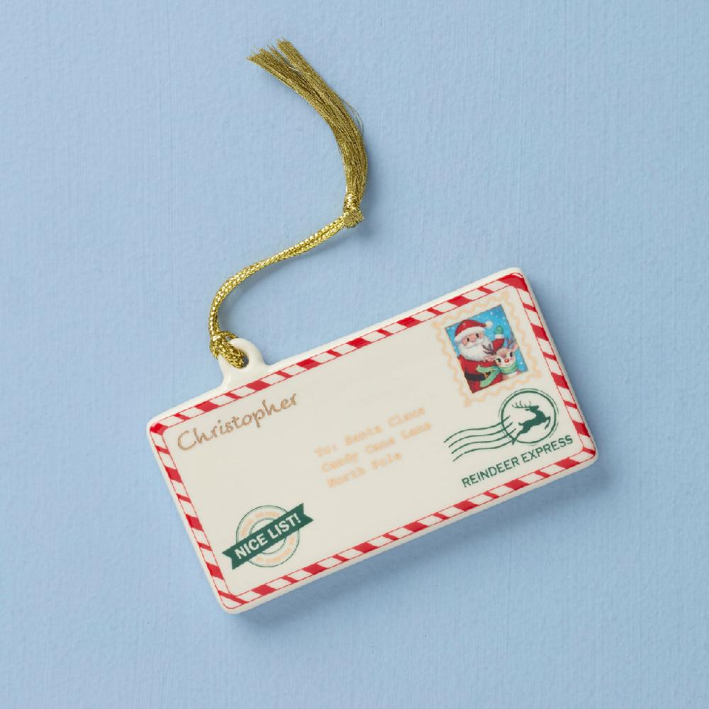reed & barton Personalized Letters To Santa Ornament