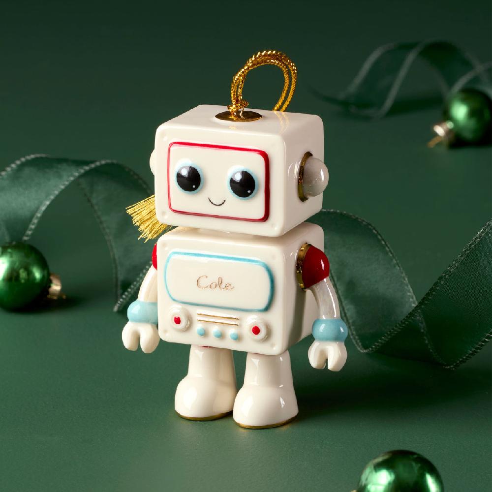 Reed & Barton Personalized Robot Ornament