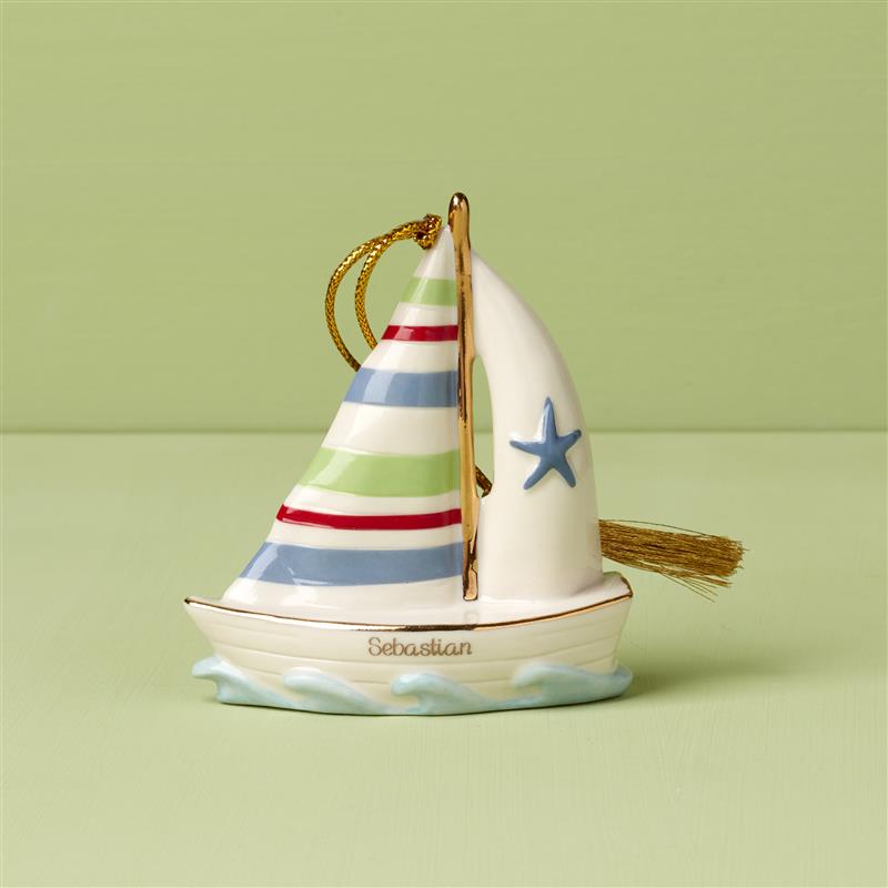 reed & barton Personalized Sailboat Ornament