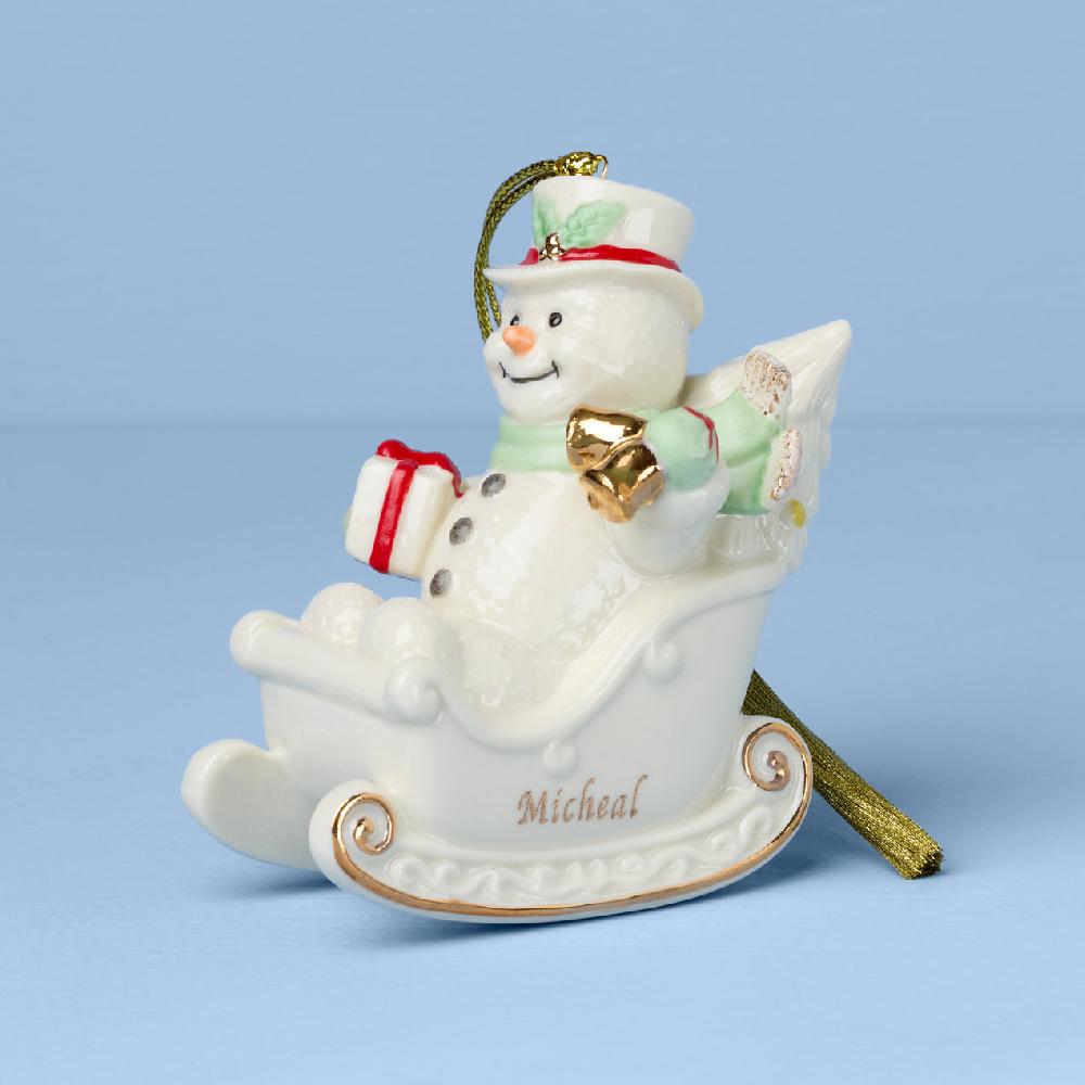reed & barton Personalized Snowman Ornament