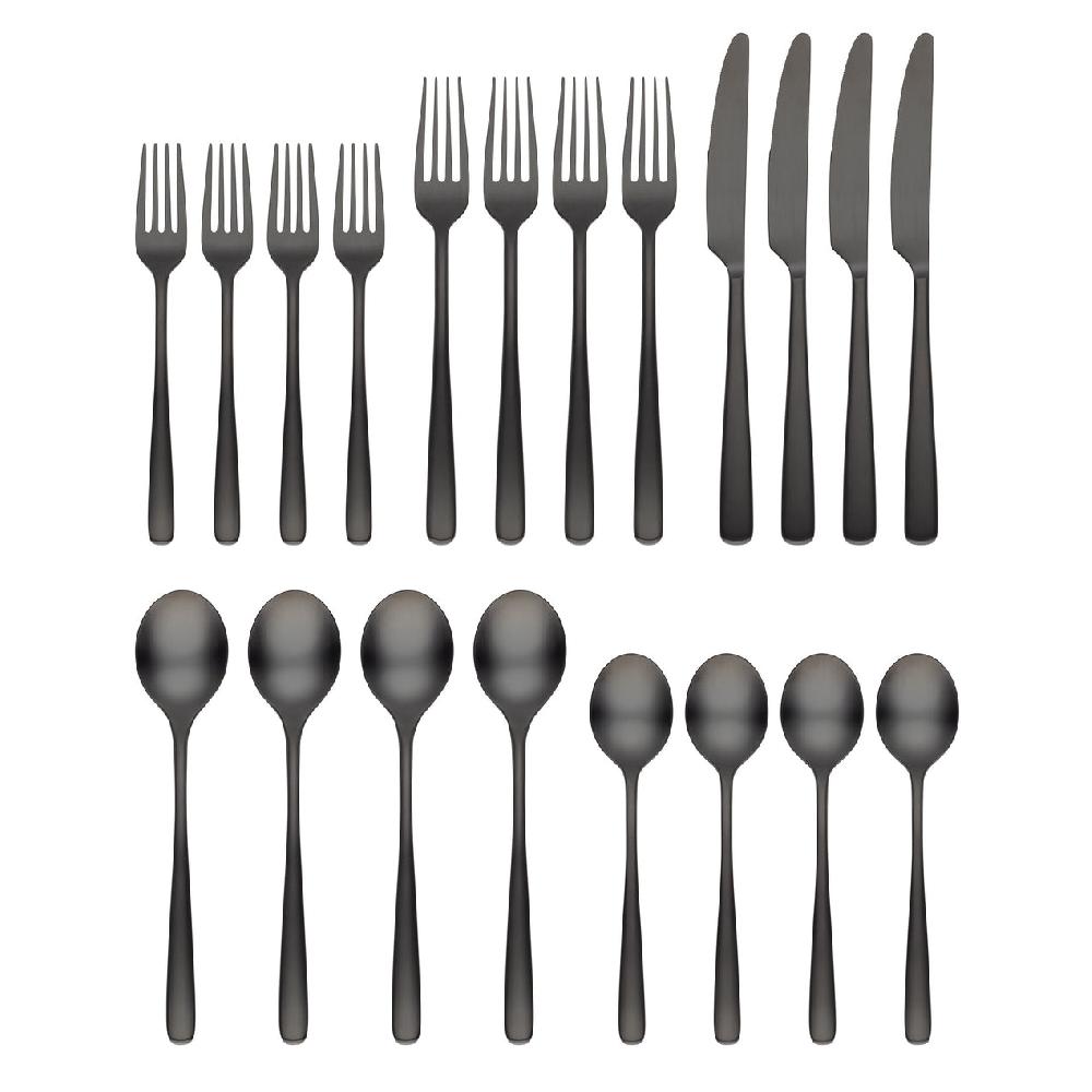 Reed & Barton Rise Black 20-Piece Flatware Set