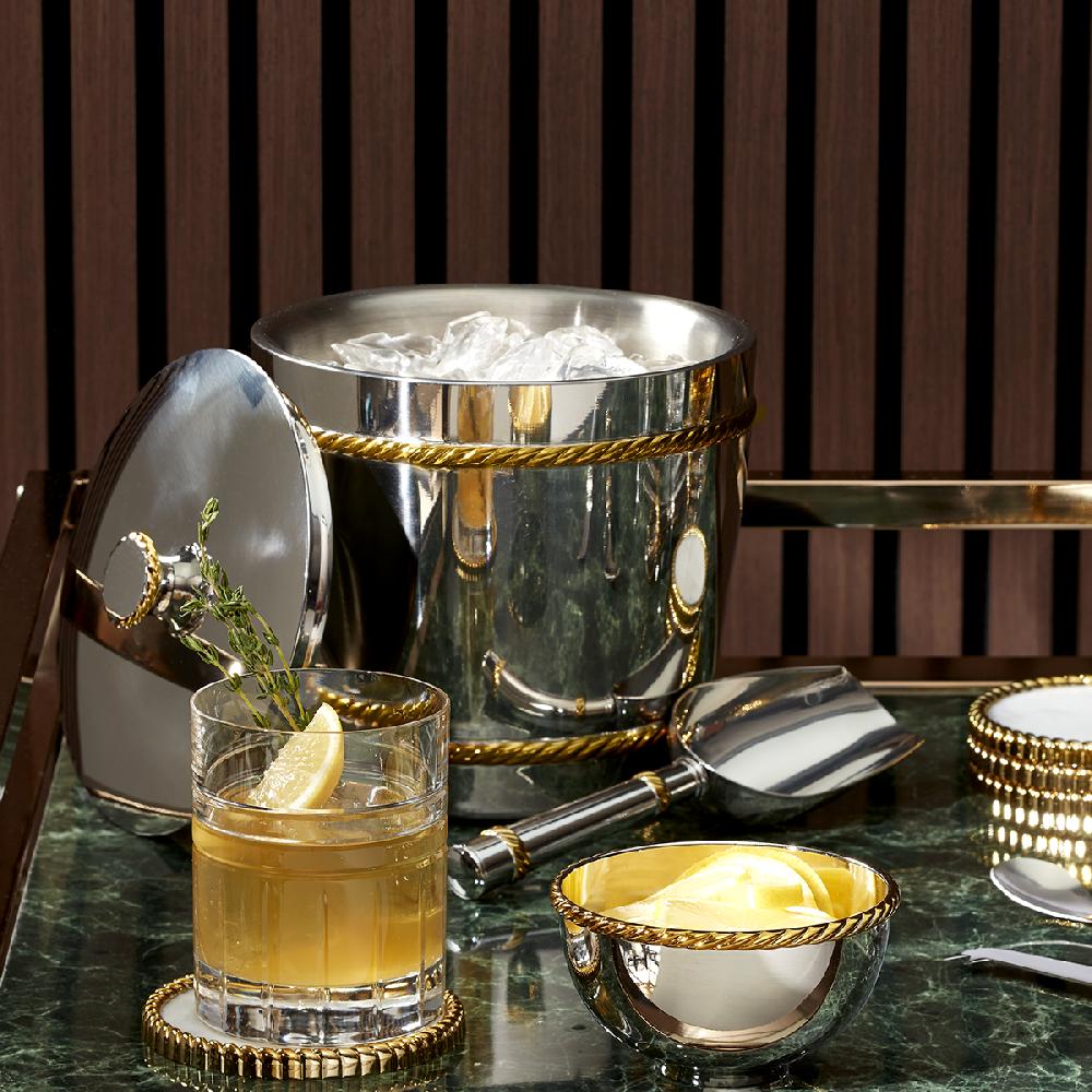 Reed & Barton Roseland Ice Bucket & Tongs