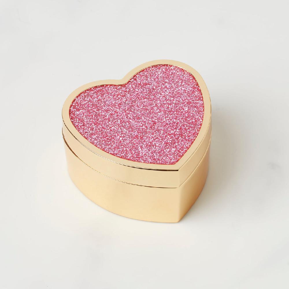reed & barton Sitting Pretty Pink Glitter Heart Box