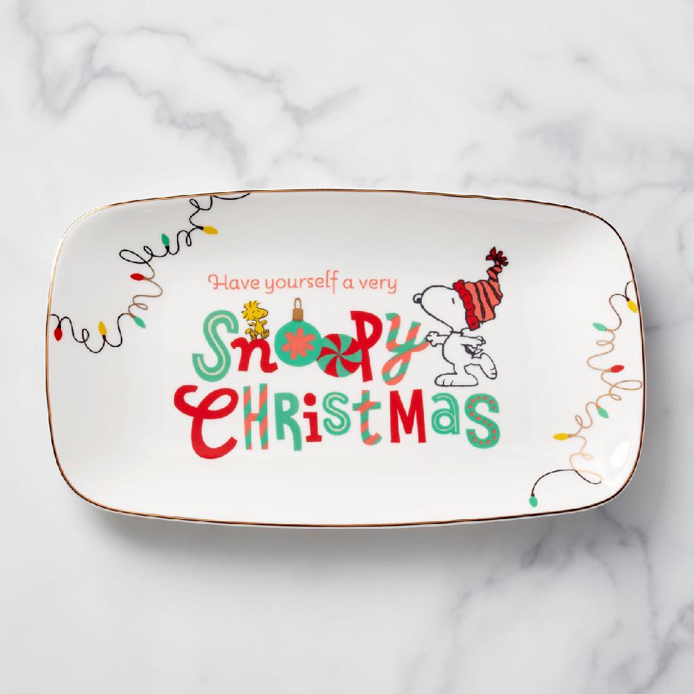 reed & barton Snoopy Christmas Hors d'Oeuvre Tray