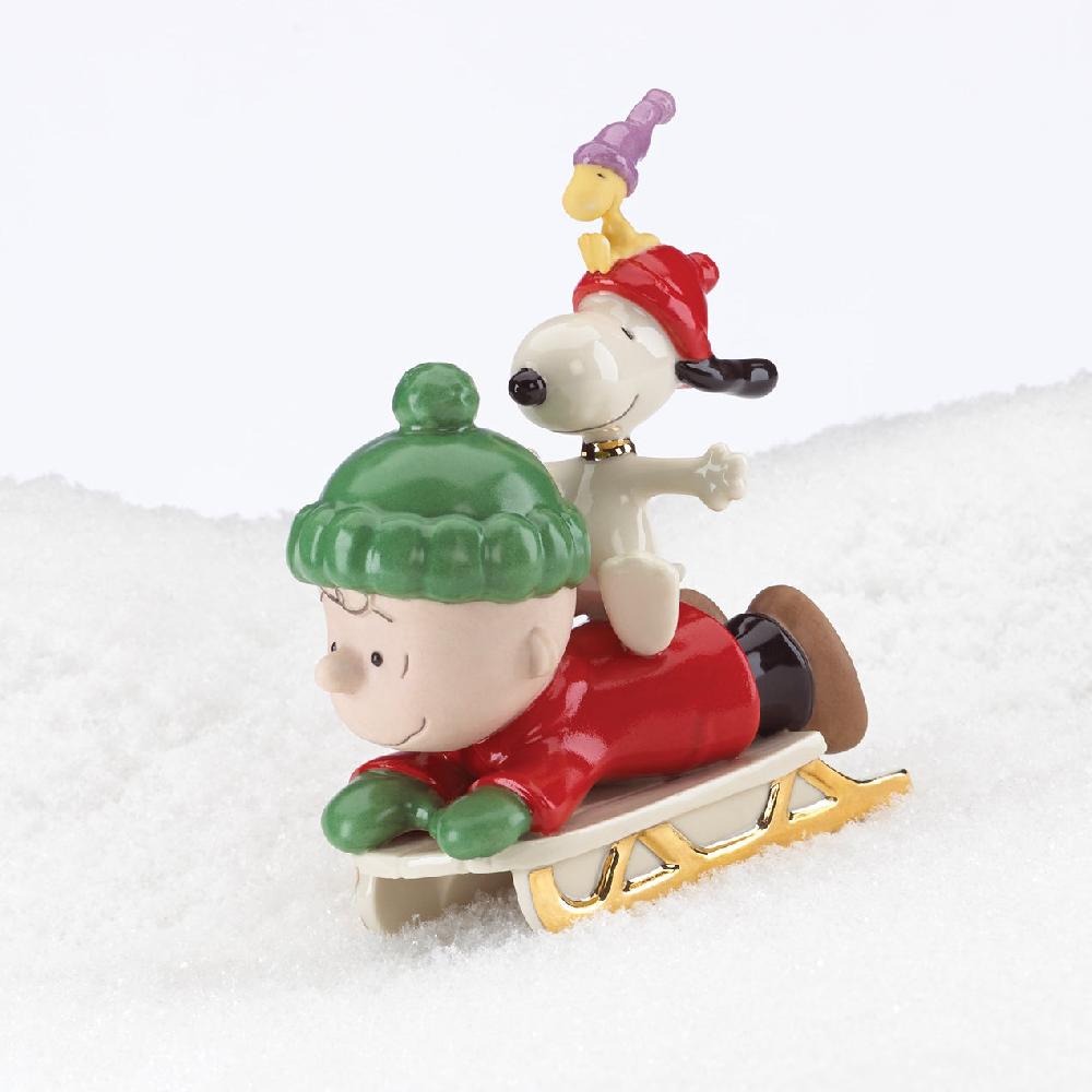 Reed & Barton Snoopy Sledding Adventure Figurine
