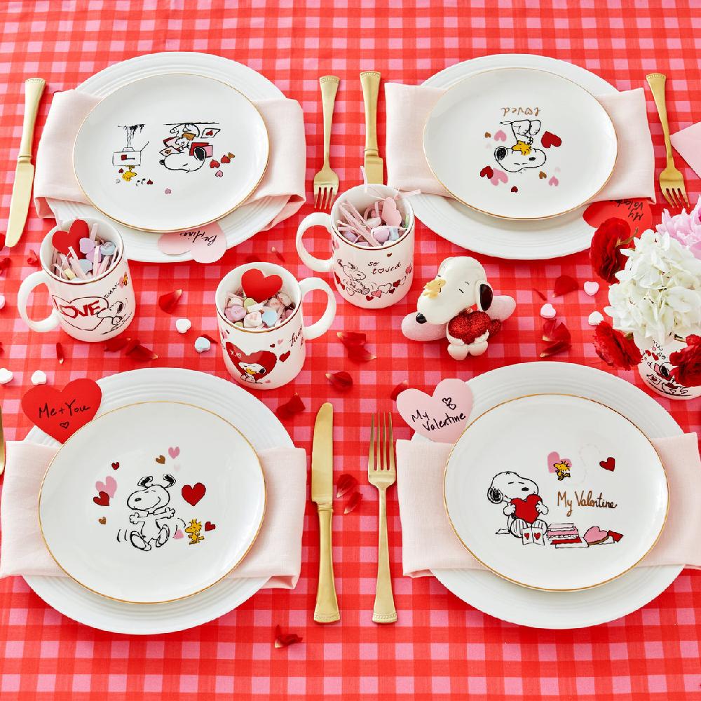 Reed & Barton Snoopy Valentine's Day Mugs - Set Of 4
