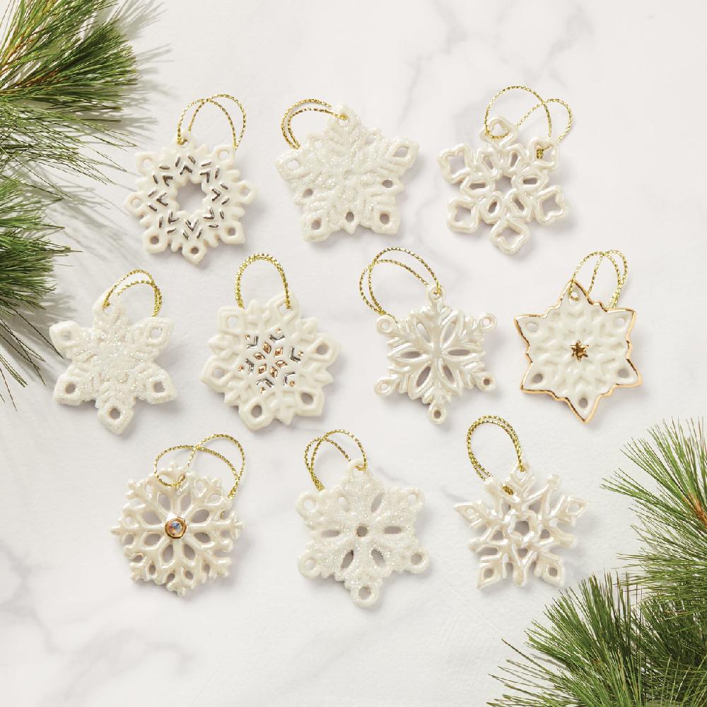 Reed & Barton Snowflake 10-Piece Ornament Set