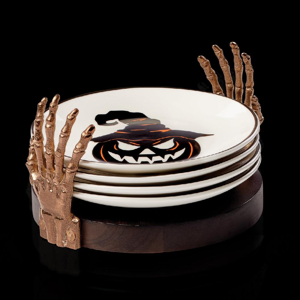Reed & Barton Vintro Halloween Tidbit Plates Holder