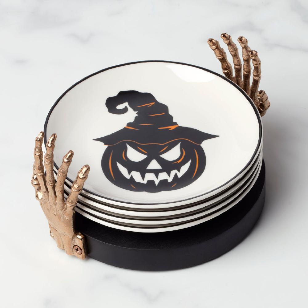 Reed & Barton Vintro Halloween Tidbit Plates Holder