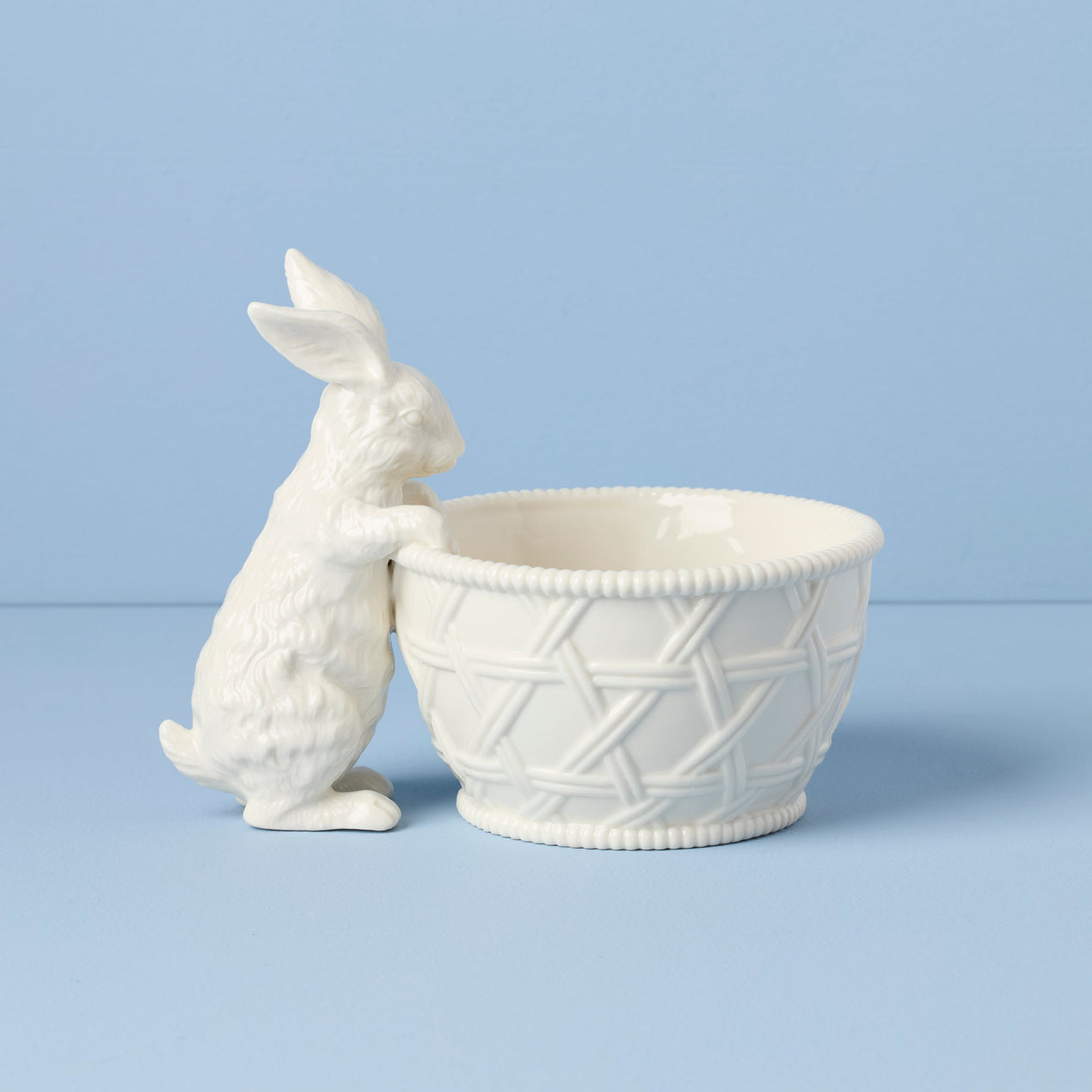 Reed & Barton Wicker Creek Bunny Candy Dish