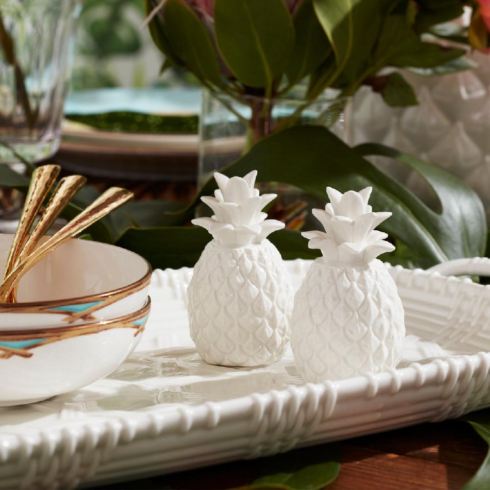 Reed & Barton Wicker Creek Pineapple Salt & Pepper Set