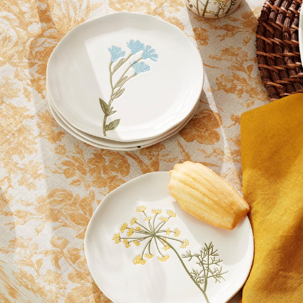 Reed & Barton Wildflowers Tidbit Plates - Set Of 4