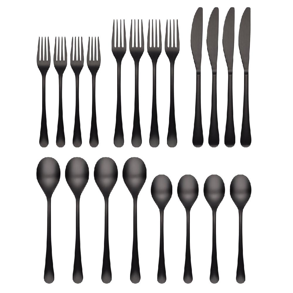 Reed & Barton Xyla Black Satin 20 Piece Flatware Set