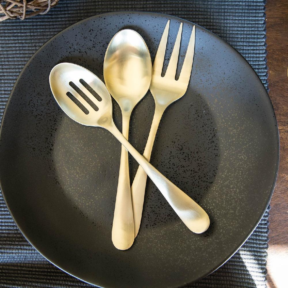 Reed & Barton Rhiannon Champagne Satin 3 Piece Hostess Set