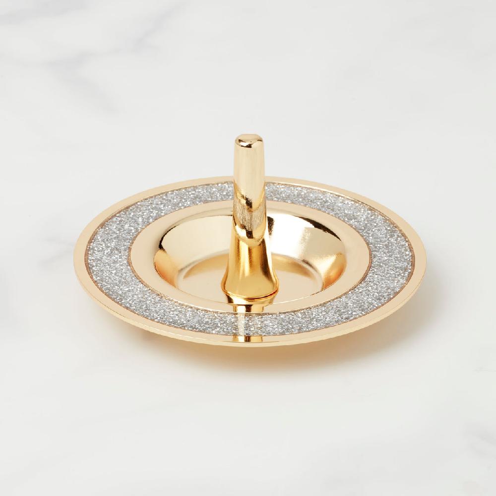 reed & barton Sitting Pretty Silver Glitter Ring Dish