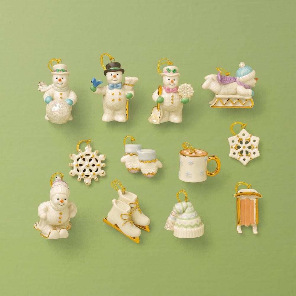 Reed & Barton Snow Pals Christmas 13-Piece Ornament & Tree Set