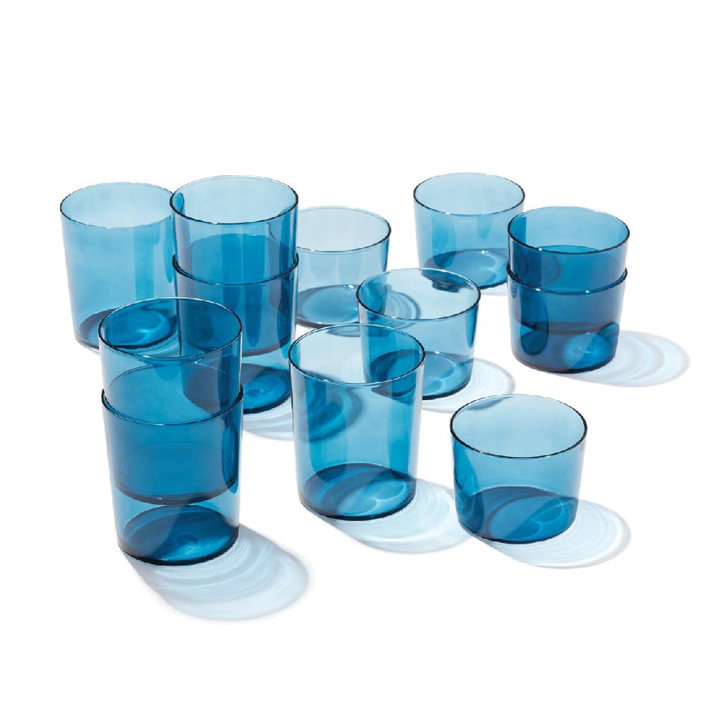 reed & barton Stackables Blue Short & Tall Glasses - Set Of 12