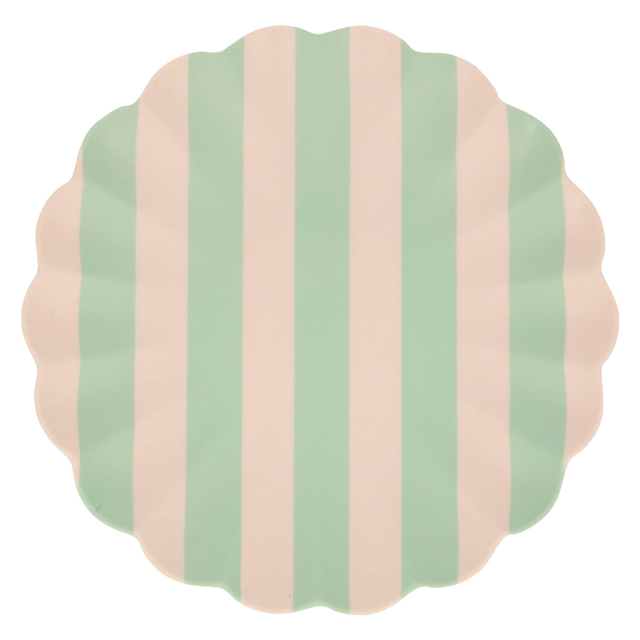 Reed & Barton Stripy Reusable Bamboo Large Plates Set Of 6