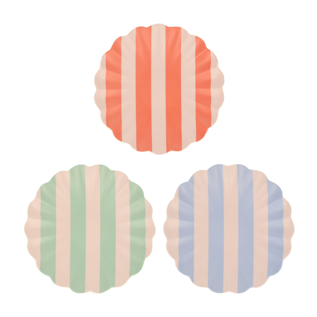 reed & barton Stripy Reusable Bamboo Small Plates Set of 6