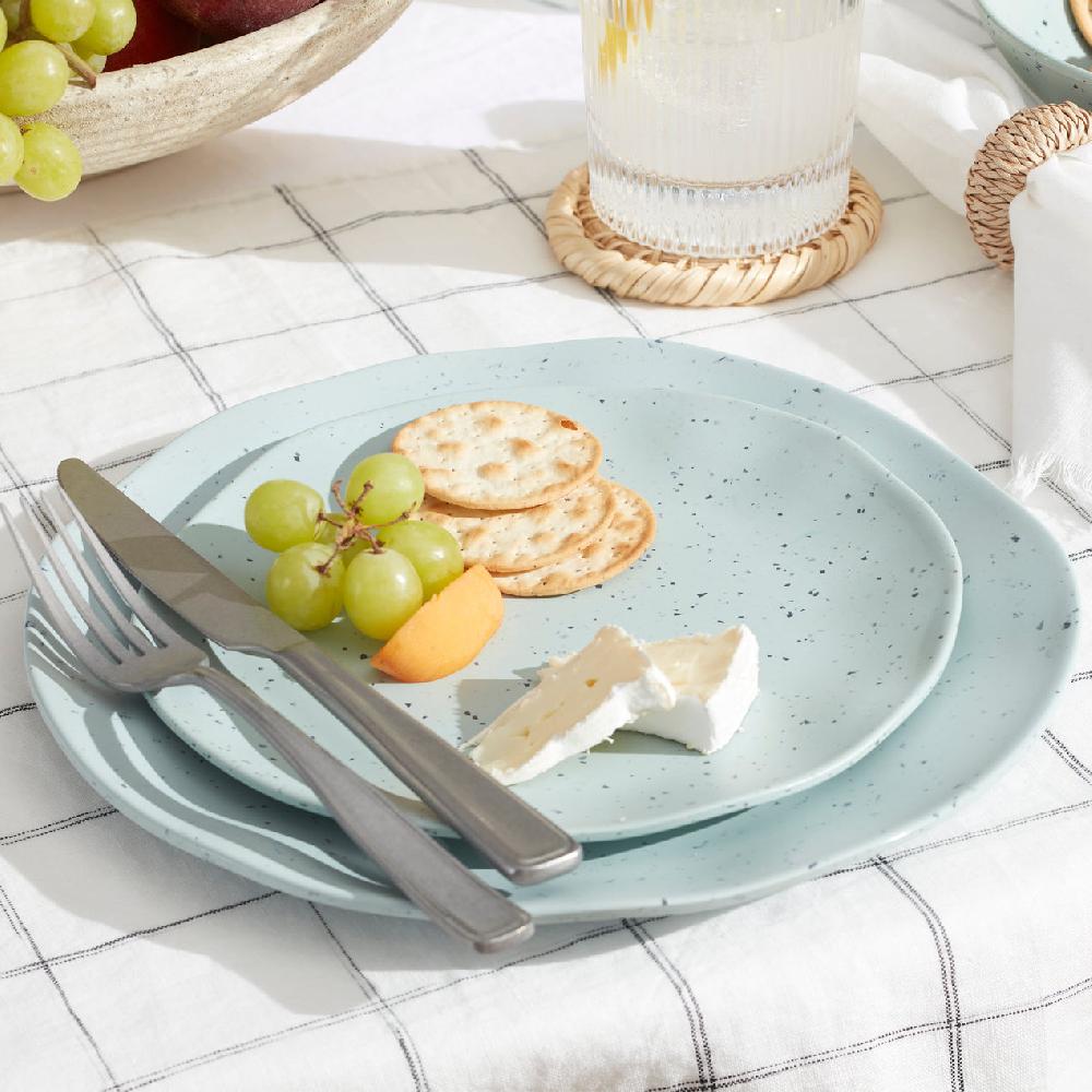 Reed & Barton Terrazzo Melamine Mint 12-Piece Dinnerware Set