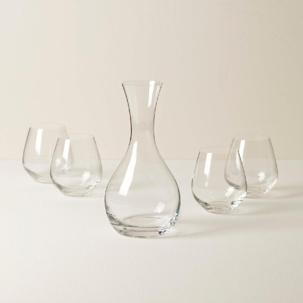 reed & barton Tuscany Classics Decanter & Stemless Wine Glass Set
