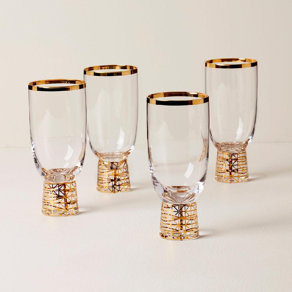 reed & barton Tuscany Classics Gold Frost All- Purpose Glasses - Set Of 4