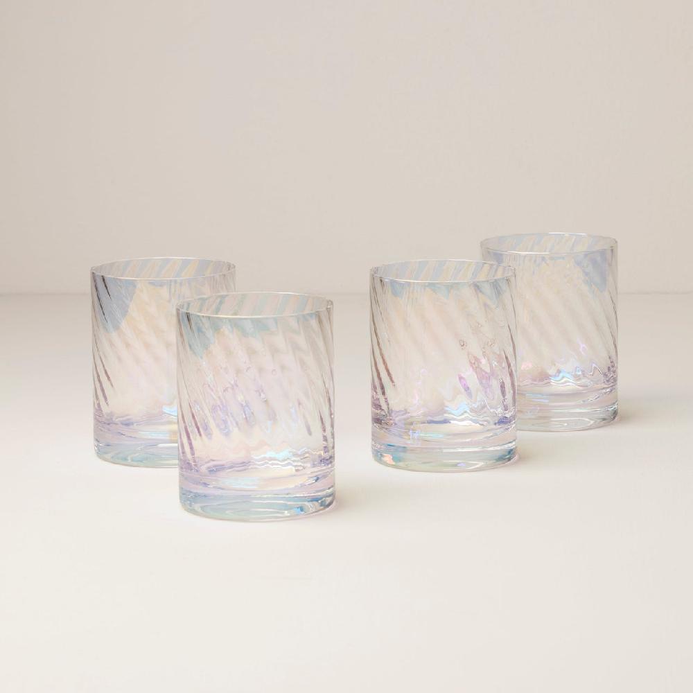 reed & barton Tuscany Classics Iridescent Double Old Fashion Glasses - Set