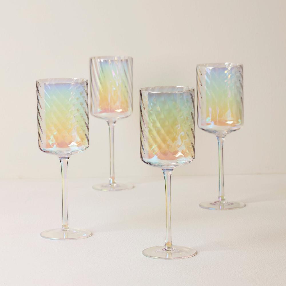 reed & barton Tuscany Classics Iridescent Red Wine Glasses - Set Of 4