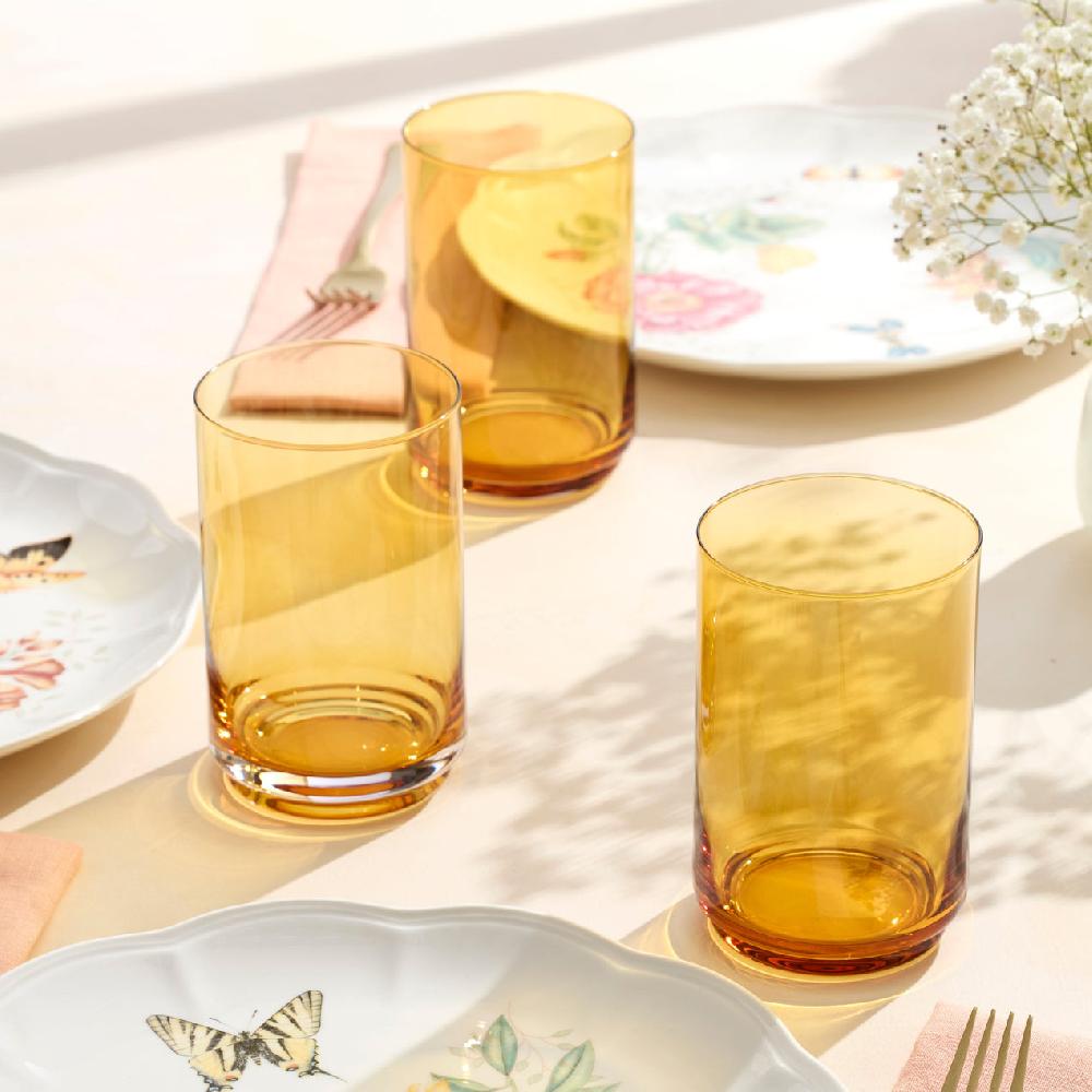 Reed & Barton Tuscany Classics Stackable Amber Coolers - Set Of 4