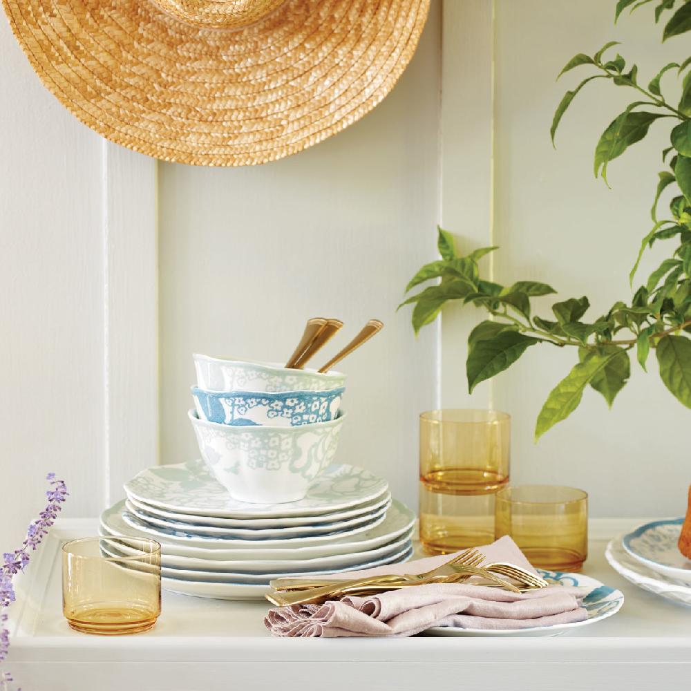 Reed & Barton Tuscany Classics Stackable Amber Short Glasses - Set Of 4