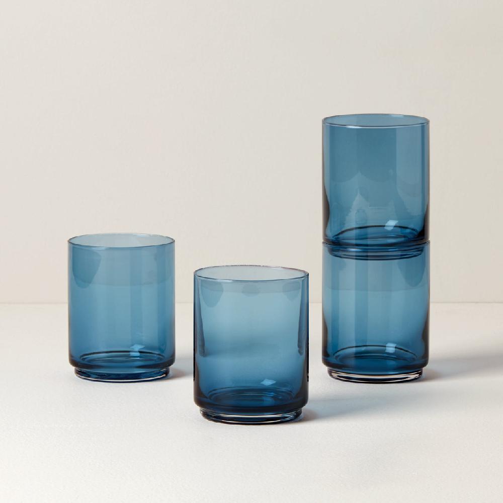 reed & barton Tuscany Classics Stackable Blue Tall Glasses - Set Of 4