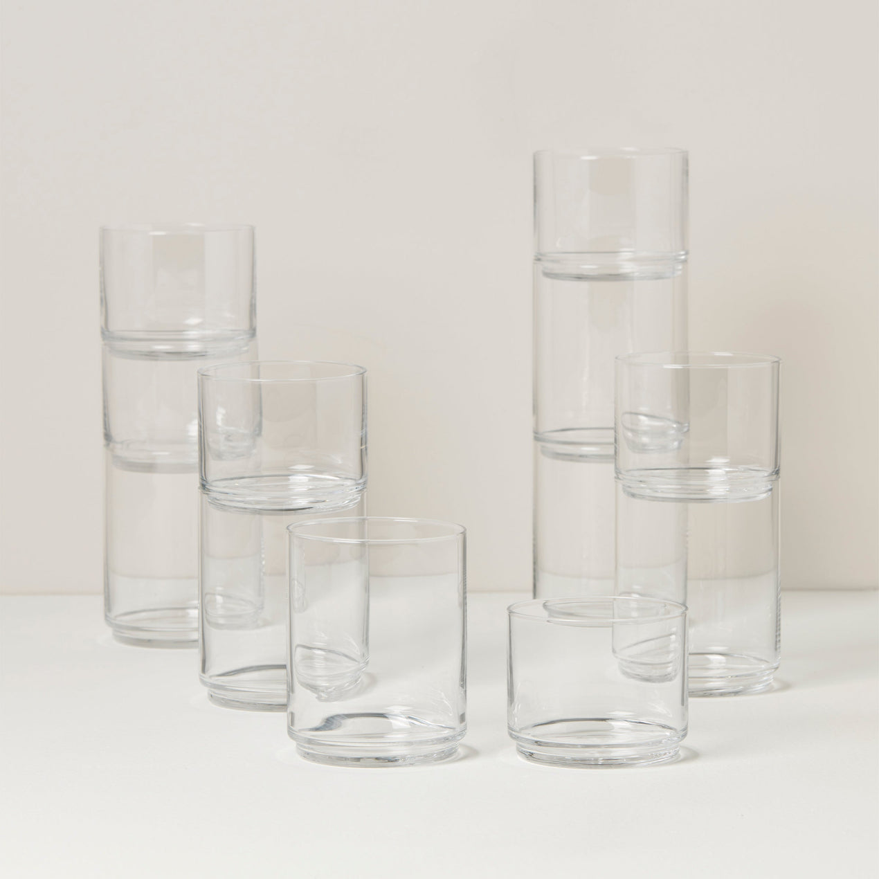 reed & barton Tuscany Classics Stackable Clear Glasses - Set Of 12
