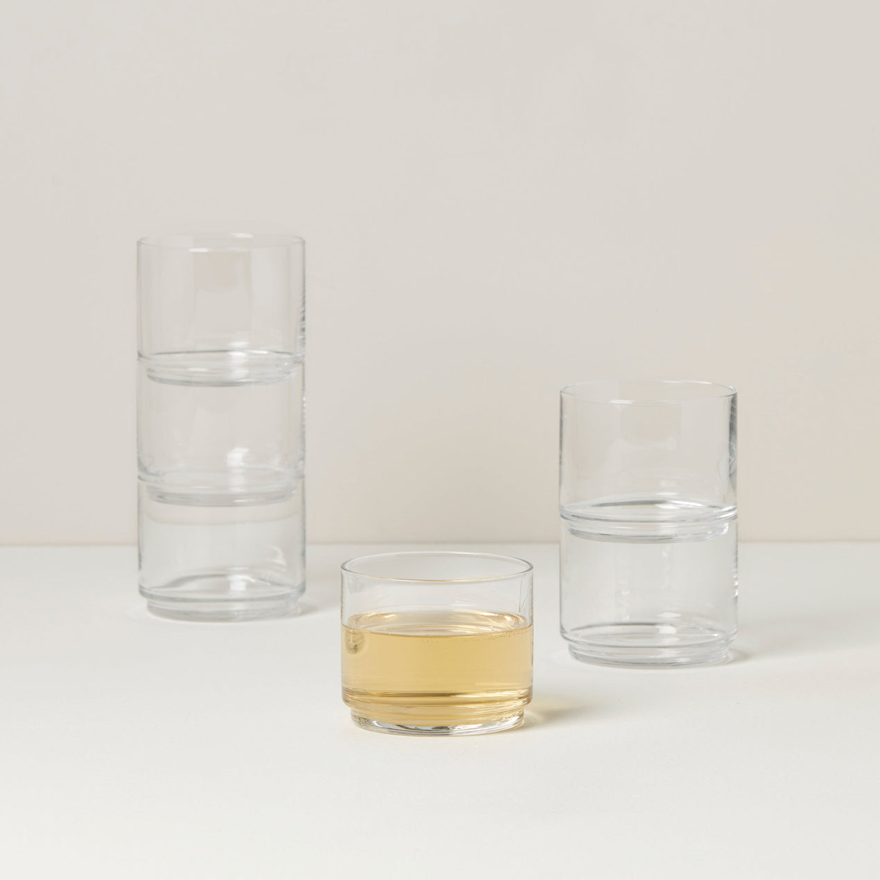 Reed & Barton Tuscany Classics Stackable Clear Short Glasses - Set Of 6
