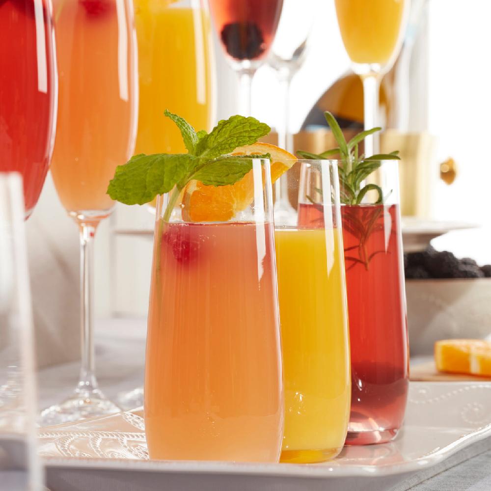 Reed & Barton Tuscany Classics Stemless Flute Glasses - Set Of 6