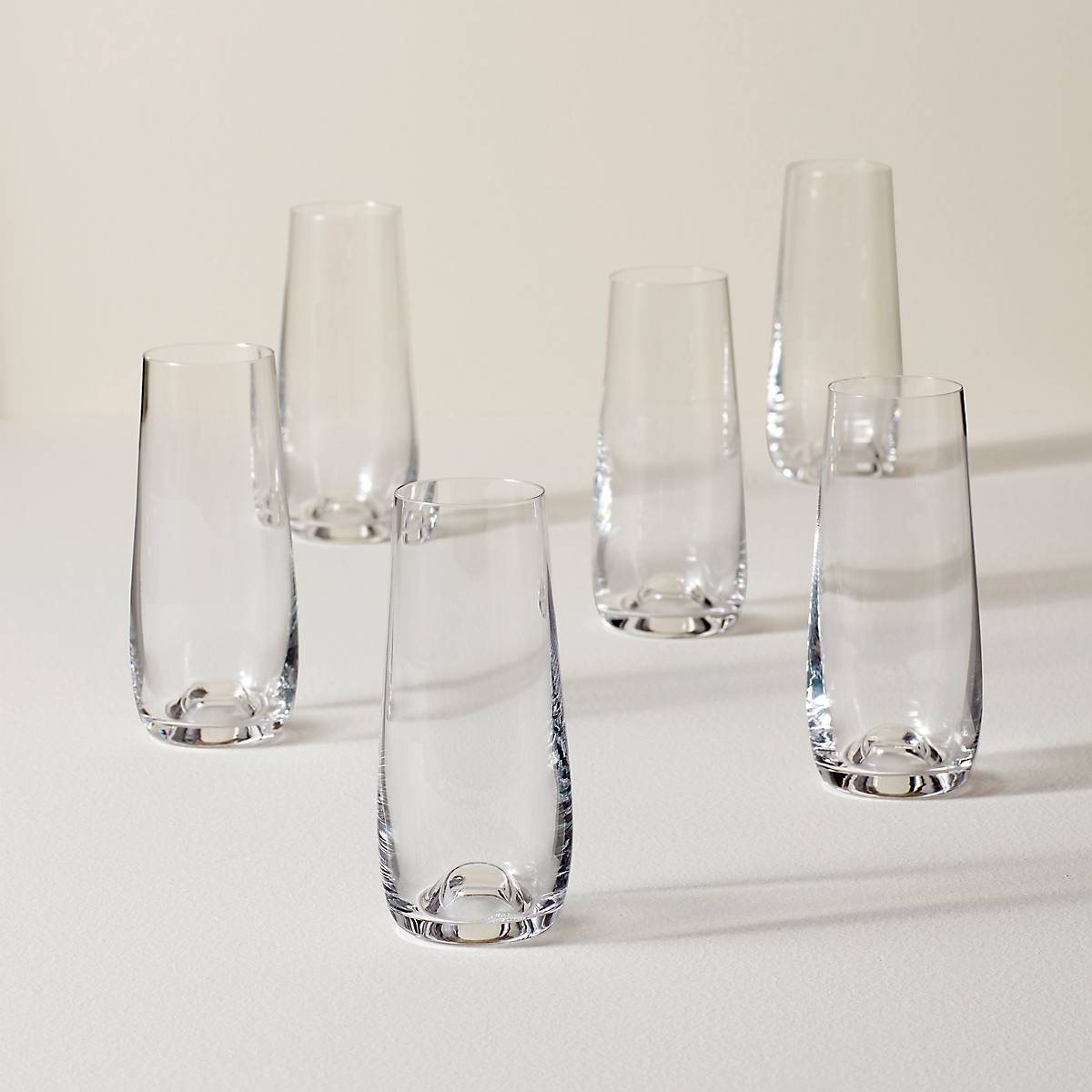 reed & barton Tuscany Classics Stemless Flute Glasses - Set Of 6