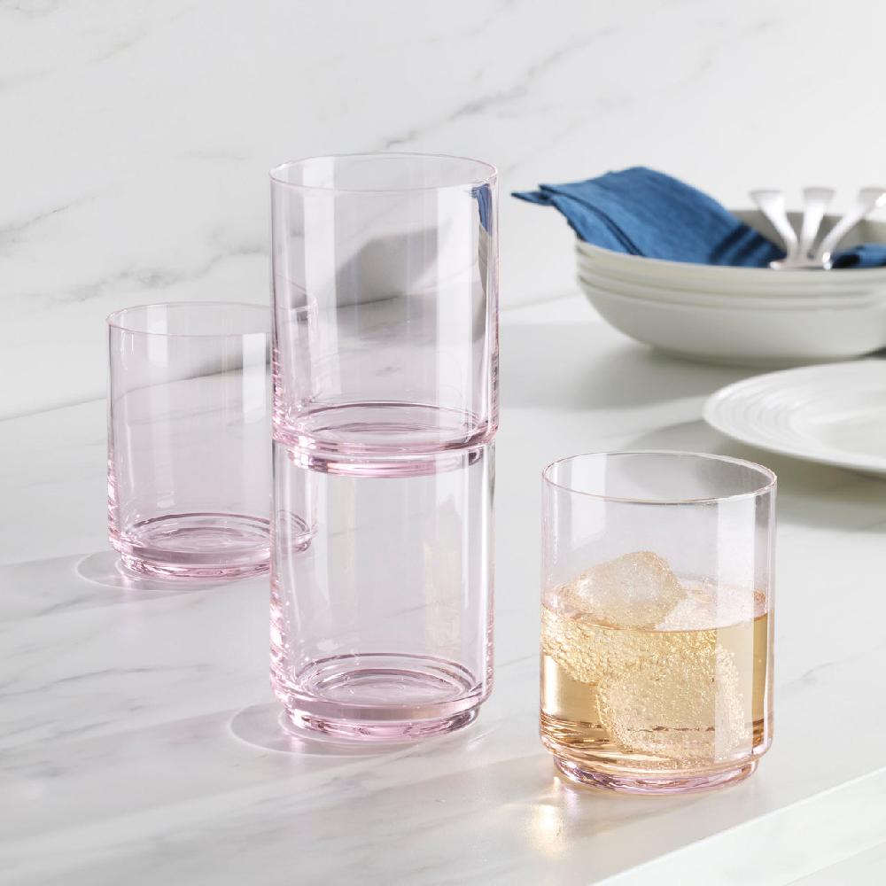 Reed & Barton Tuscany Stackable Blush Tall Glasses - Set Of 4