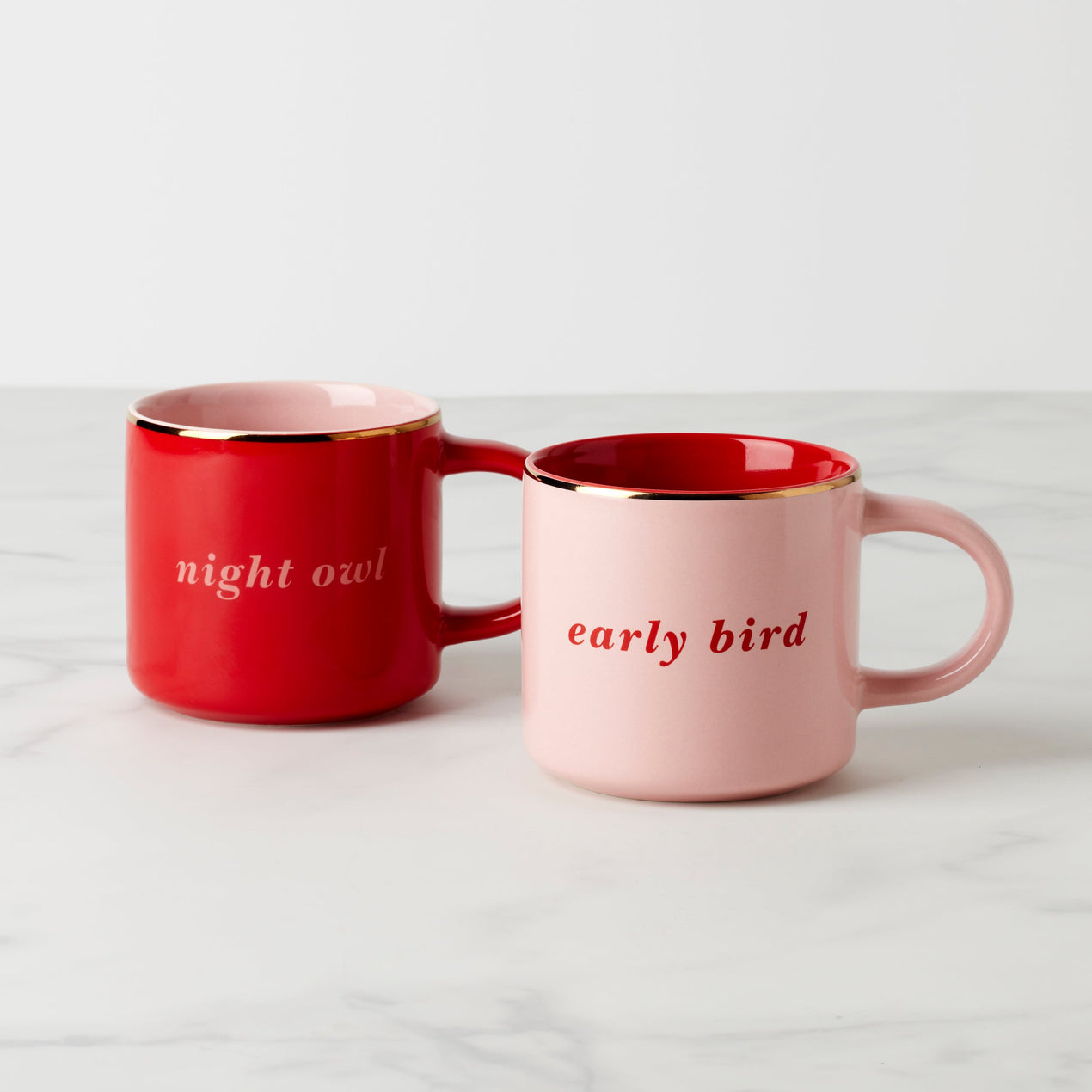 reed & barton Two of a Kind Early Bird & Night Owl Mugs - Set of 2