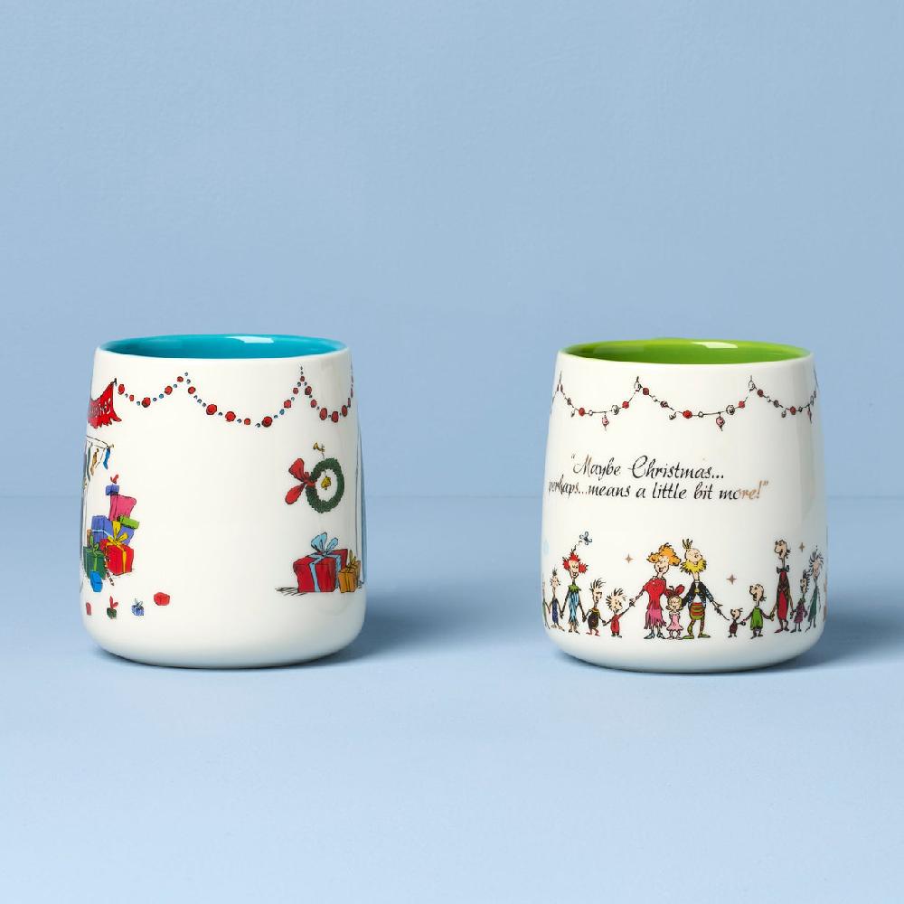 Reed & Barton Who-Ville Grinch-Fireplace Mugs - Set Of 2