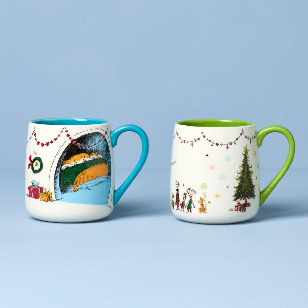 Reed & Barton Who-Ville Grinch-Fireplace Mugs - Set Of 2
