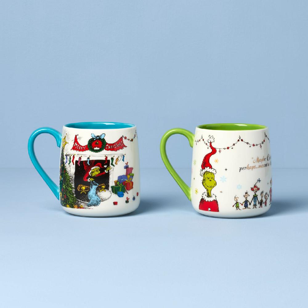reed & barton Who-Ville Grinch-Fireplace Mugs - Set of 2