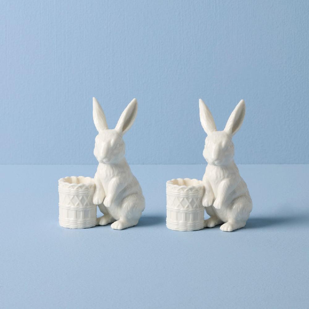 reed & barton Wicker Creek Bunny Candle Holders - Set of 2