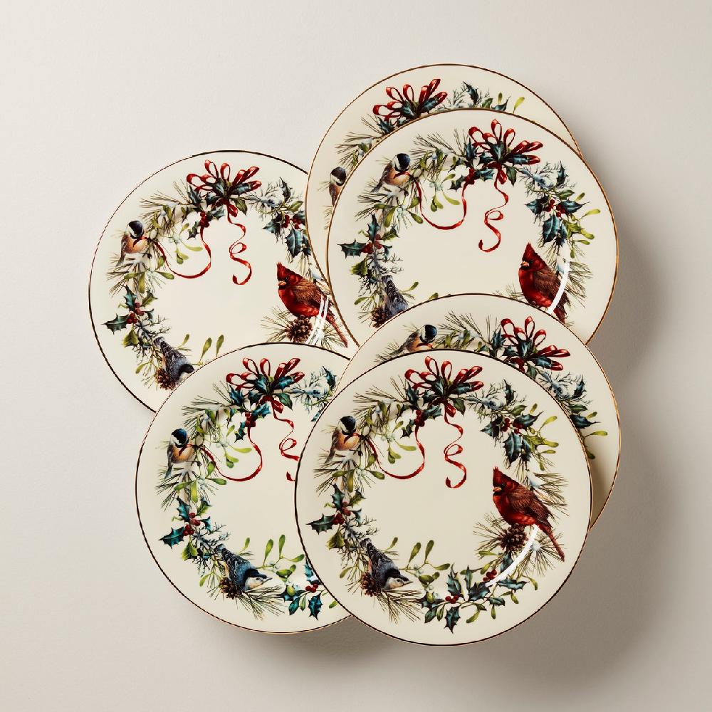 reed & barton Winter Greetings 6-Piece Dinner Plate Set