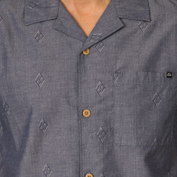 Reef All Men's Apparel & Accessories Harold Camp Shirt Crown Blue